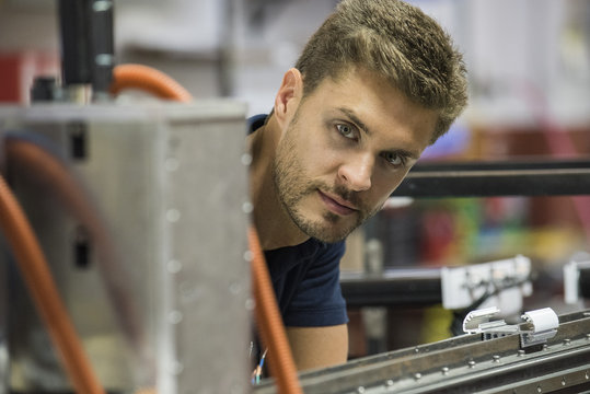 Factory worker, portrait