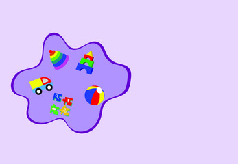 Obraz premium Toys in splash color vector