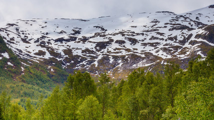 Mountains summer landscape in Norway.