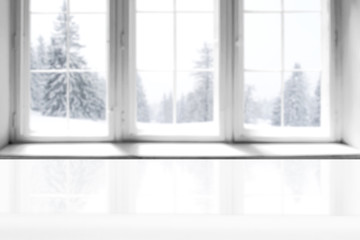 Fototapeta na wymiar winter window
