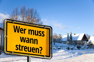 Wer muss wann streuen