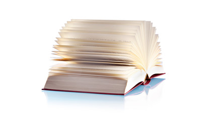 aufgeschlagenes Buch, isoliert