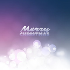 Colorful Modern Style Happy Holidays, Merry Christmas Greeting Card with Label on a Sparkling Blurred Background