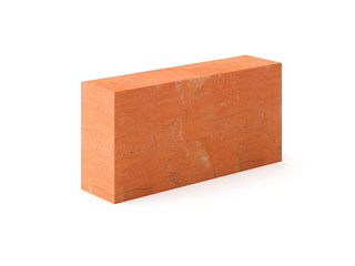 Brick on white background