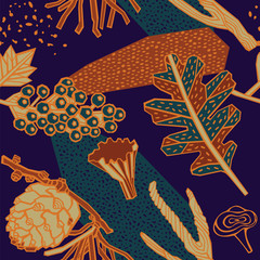 Autumn pattern design. Vector illustration.