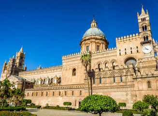 Fototapeta na wymiar Palermo Cathedral, Sicily, Italy, Europe