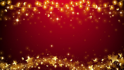 Elegant Christmas Background,Golden star