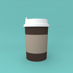 coffee to go, 3d render, 3d illustration