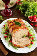 Terrine of meat and chicken liver.