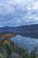 Ruthton Point during Evening Blue Hour in OR USA