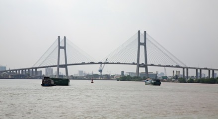 Obraz premium Phu My Bridge in Ho Chi Minh. Vietnam