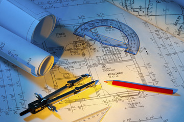 construction plan of a residential building. house building
