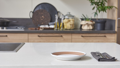 decorative kitchen countertops background and dining style