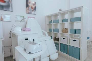 Interior of empty modern nail salon