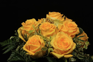 Bouquet of wonderful yellow Roses 