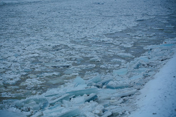 Winter ice block background, new year.