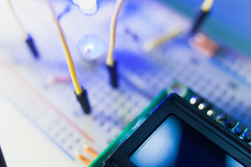 component of smart robotics breadboard. Innovation creation process concept.