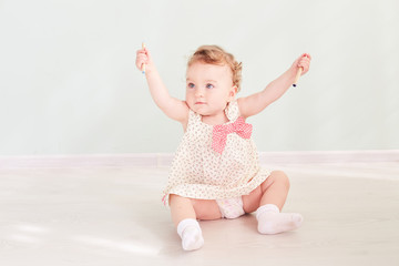 portrait of a little baby emotions