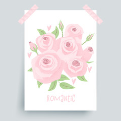 Romantic wedding concept with rose