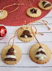 Galletas de vainilla y chocolate para navidad