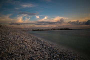 Abendstimmung am Kiesstrand