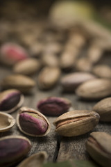 Just picked pistachio from Bronte Sicily on wood
