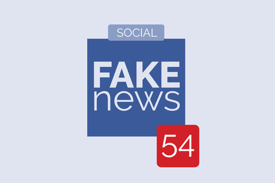 Fake news speech bubble isolated on light blue background vector illustration vector