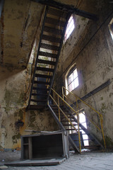 Fototapeta na wymiar Staircase in factory
