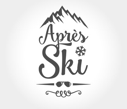 apres ski vector logo