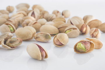Sicilian pistachio on glossy white