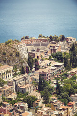 Fototapeta na wymiar Taormina Greek theater