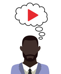 Mann überlegt - Wiedergabe