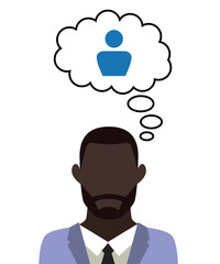 Mann überlegt - Person