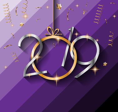 2019 Happy New Year Background for your Seasonal Flyers and Greetings Card