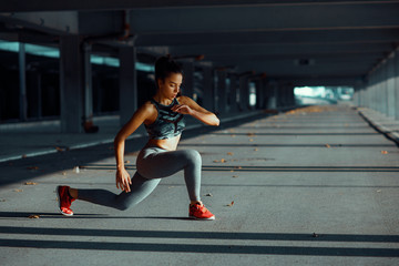 Young woman exercise outdoors