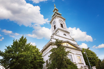 Fototapeta premium Belgrade, Serbia - 19 July, 2016: St. Michael's Cathedral, Orthodox church in the center of the city, an impressive cultural monument