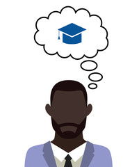 Mann überlegt - Absolvent