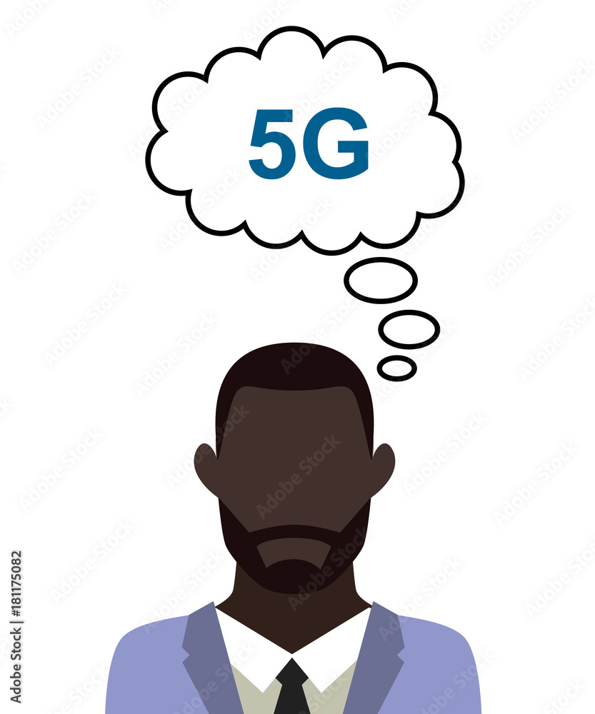 Sticker mann überlegt - 5g