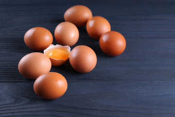 chicken eggs on a white background