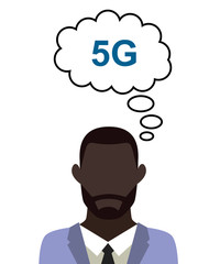Mann überlegt - 5G