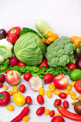 Assortment of fresh vegetables.