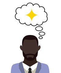 Mann überlegt - Glitzer