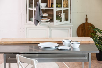 decoration in the white kitchen with kitchen accessory