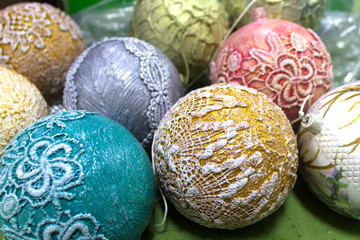 set of Christmas balls