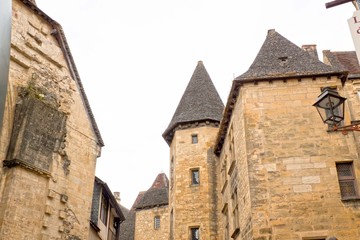 Fototapeta na wymiar Towers in Sarlat la Caneda made of stone in France