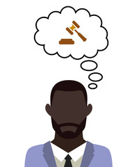 Mann überlegt - Anwalt