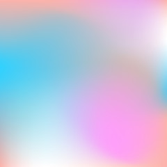 Neon holographic colorful vector background. Abstract soft pastel colors backdrop. In pink and blue colors.