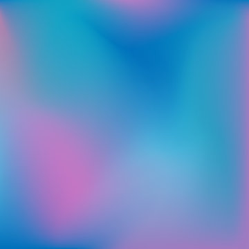 Neon holographic colorful vector background. Abstract soft pastel colors backdrop. In pink, blue and dark blue colors.