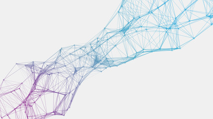 Geometric graphic background molecule and communication. Big data complex with compounds. Lines plexus, minimal array. Digital data visualization. Scientific cybernetic illustration
