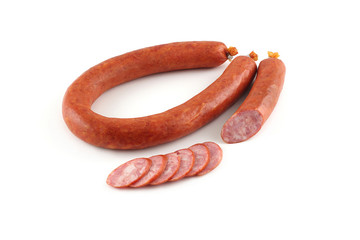 Sausage on a white background